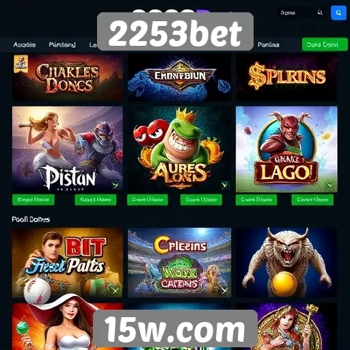 Opções de jogos disponíveis na 2253bet